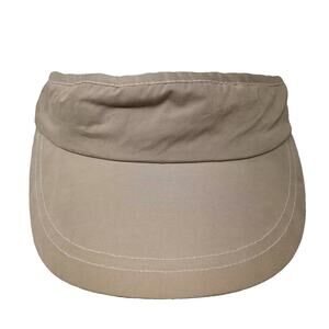 Cherokee Visor Hat Beige One Size Cotton Nylon Blend Adjustable Slideback Strap